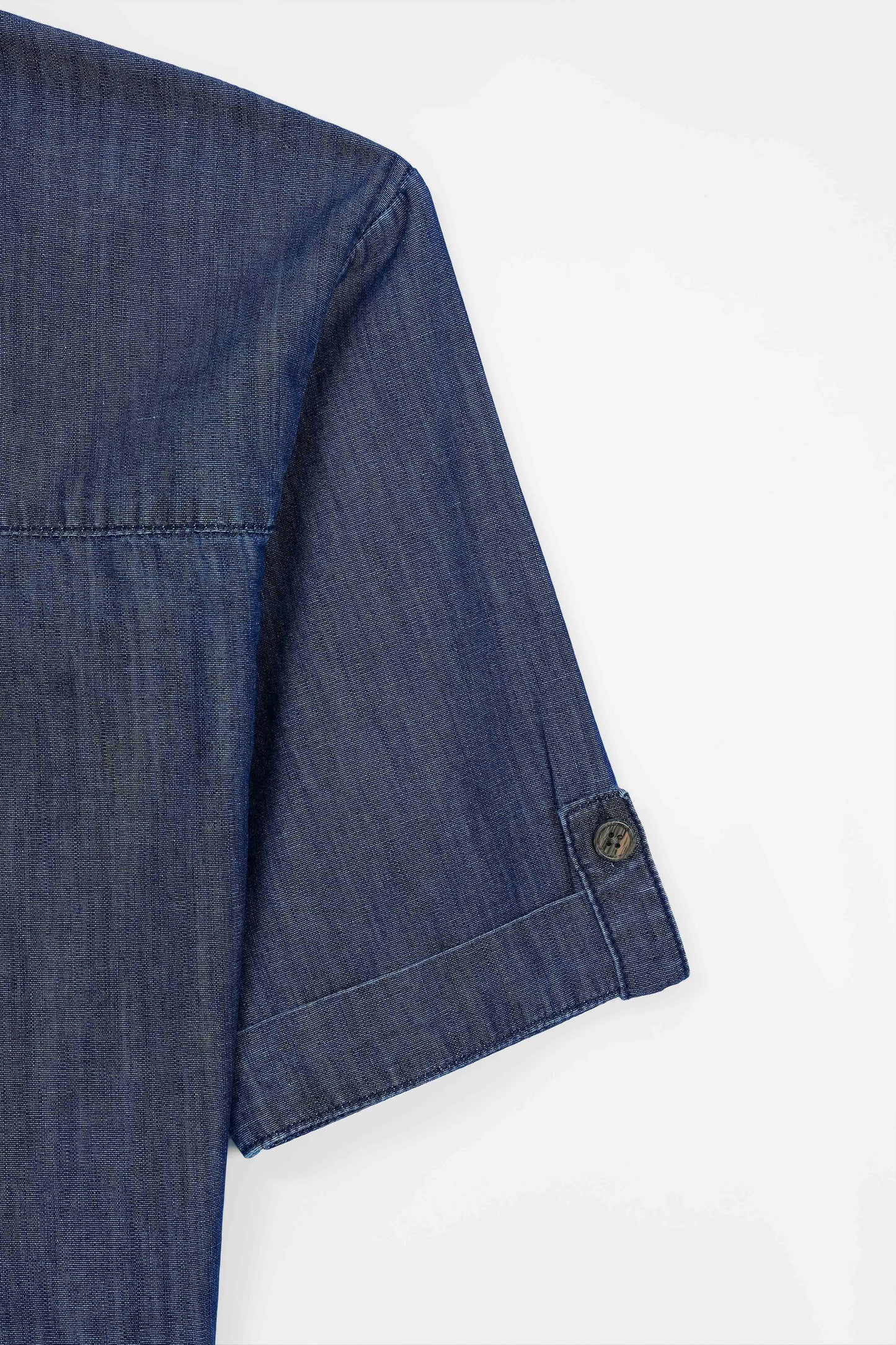 Relaxed Drape Denim Shirt Dark Blue