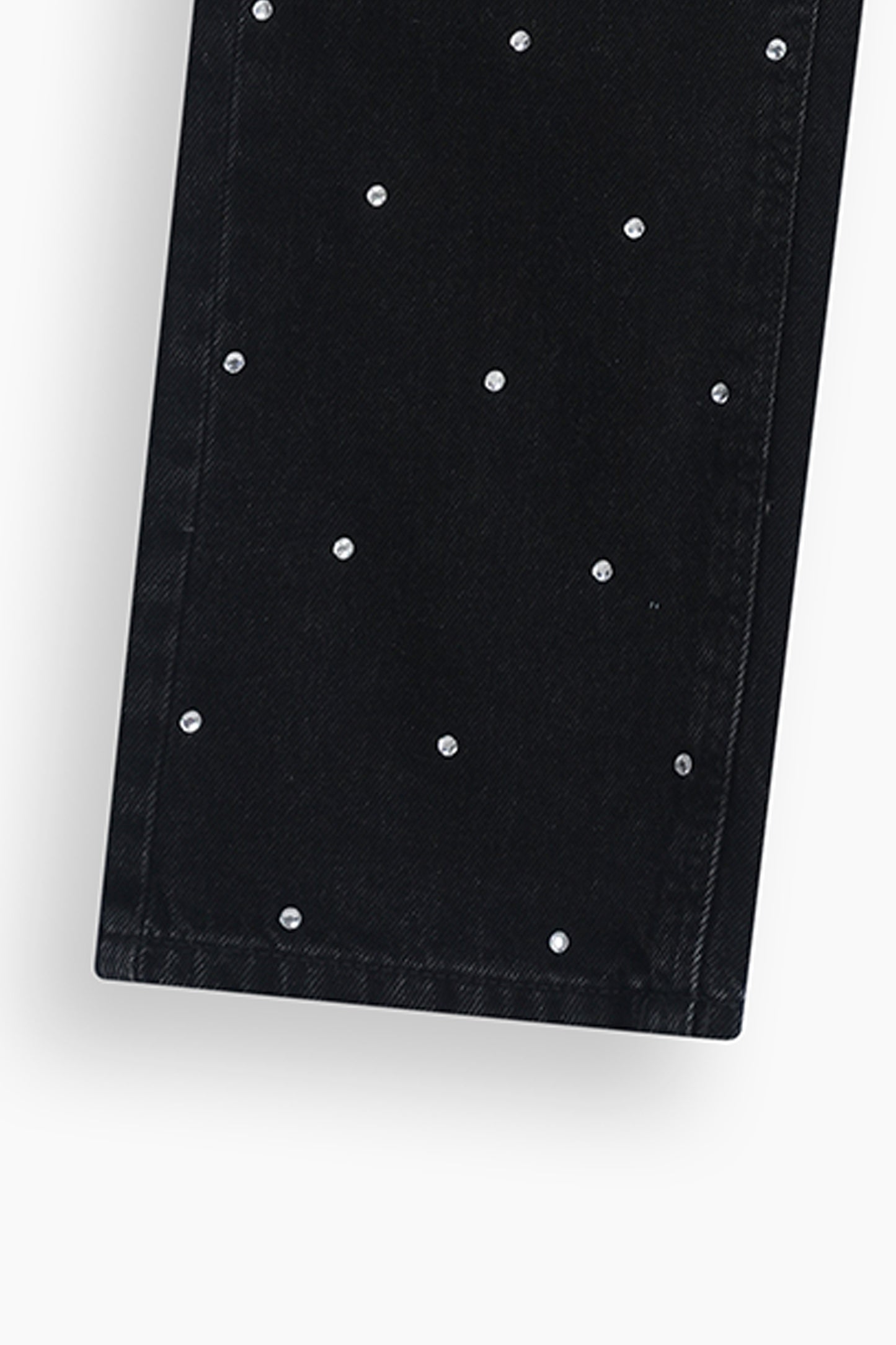 Straight Fit Rhinestones Jeans