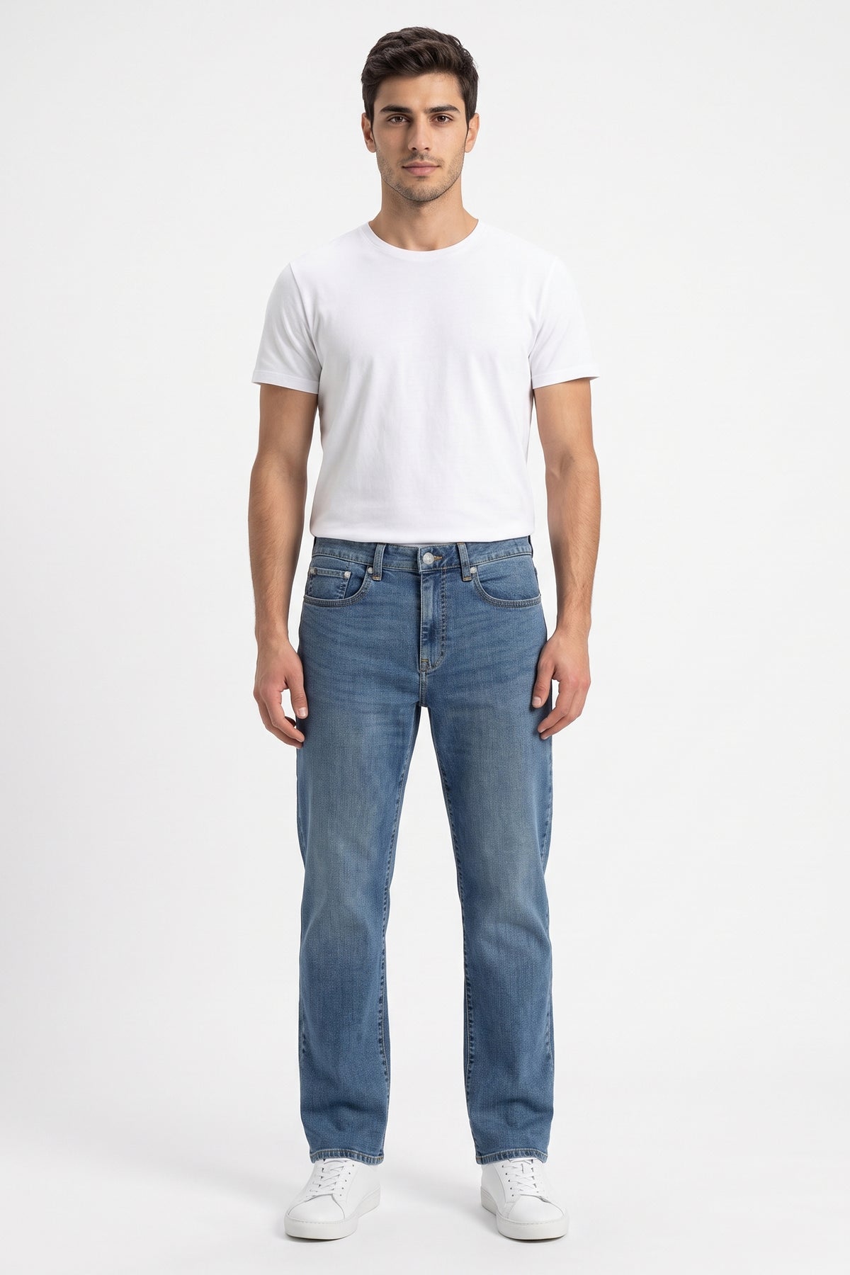 Authentic Straight Fit Jeans Medium Blue