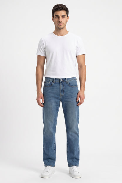Authentic Straight Fit Jeans Medium Blue