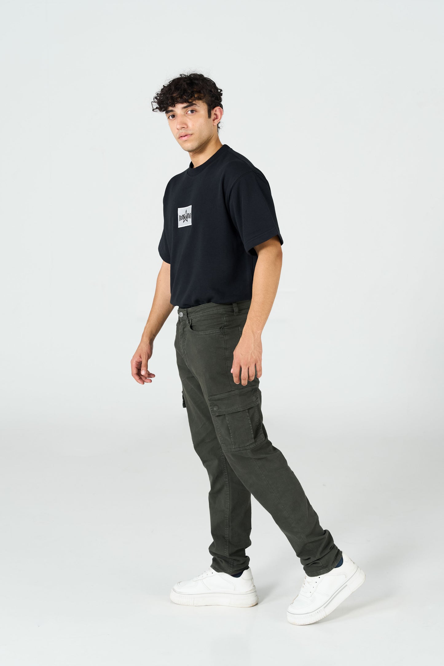 Green Stretch Cargo shop at Rockstar Jeans