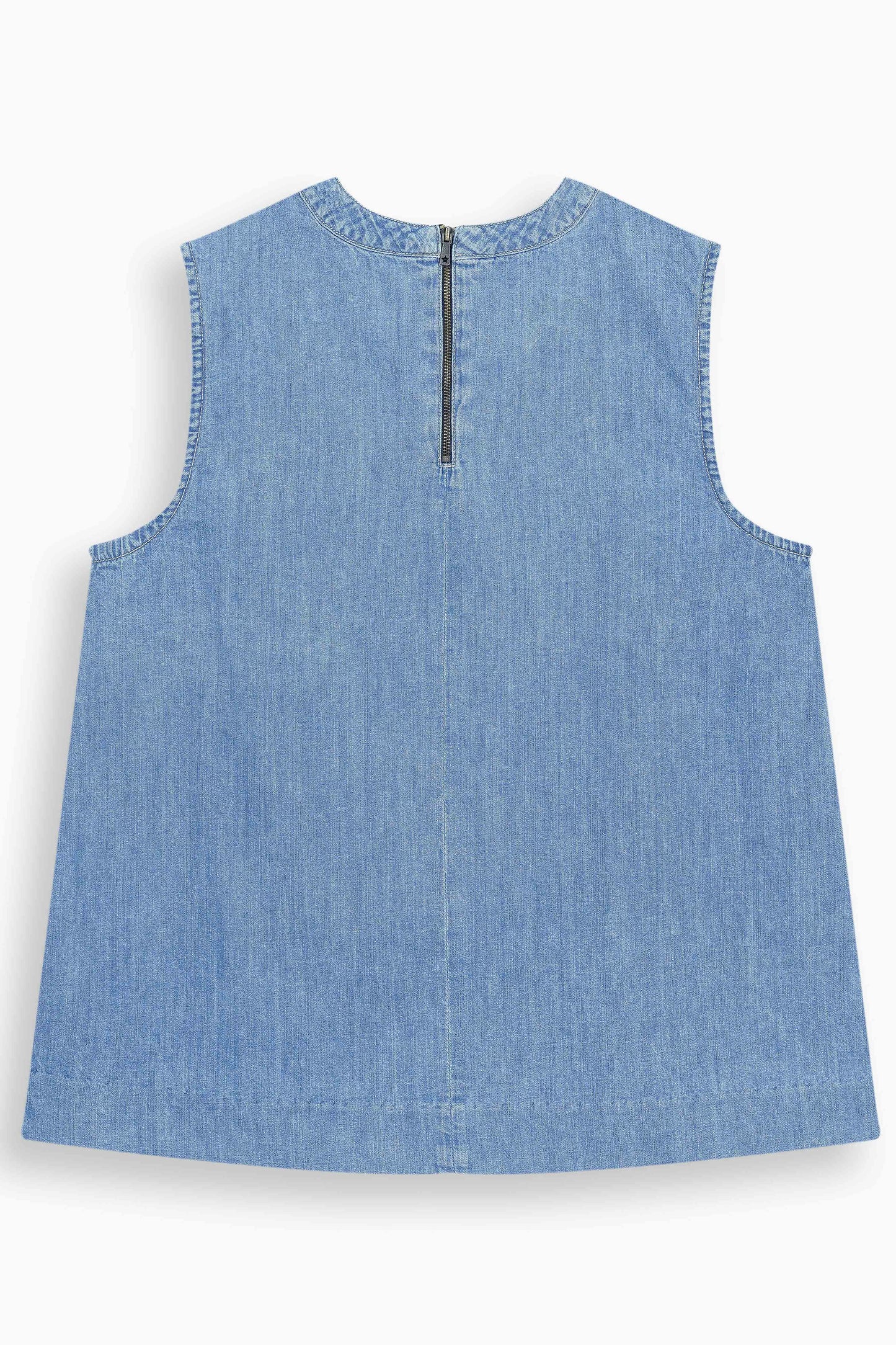 Sleeveless Denim Tank Top  Light Blue