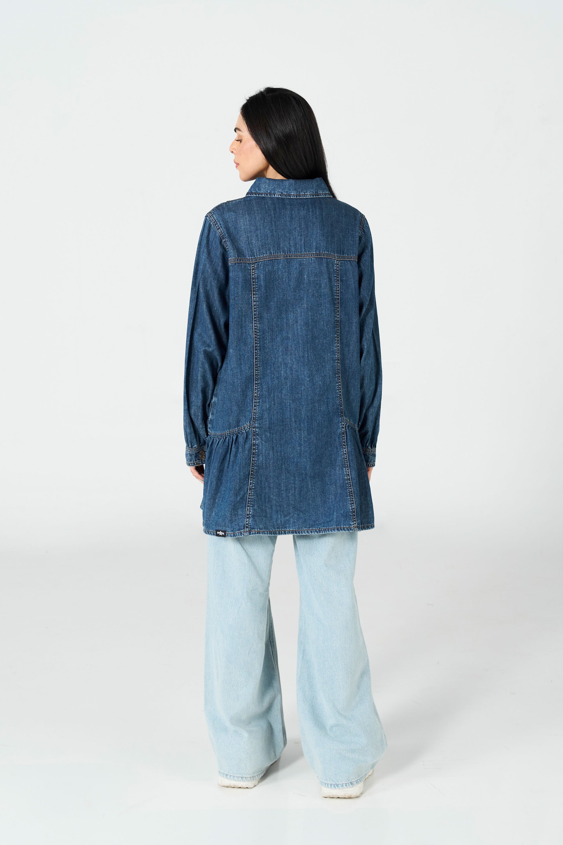 Backstage Denim Short Dress shop at Rockstar Jeans