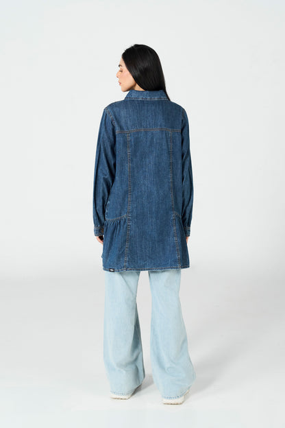 Backstage Denim Short Dress shop at Rockstar Jeans