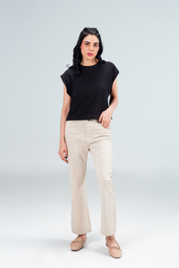 Beige Bootcut Pant