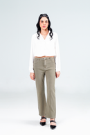 Green Bootcut Pant