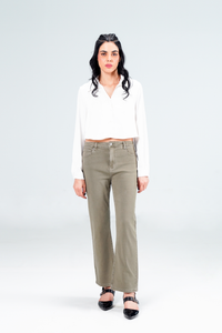 Green Bootcut Pant