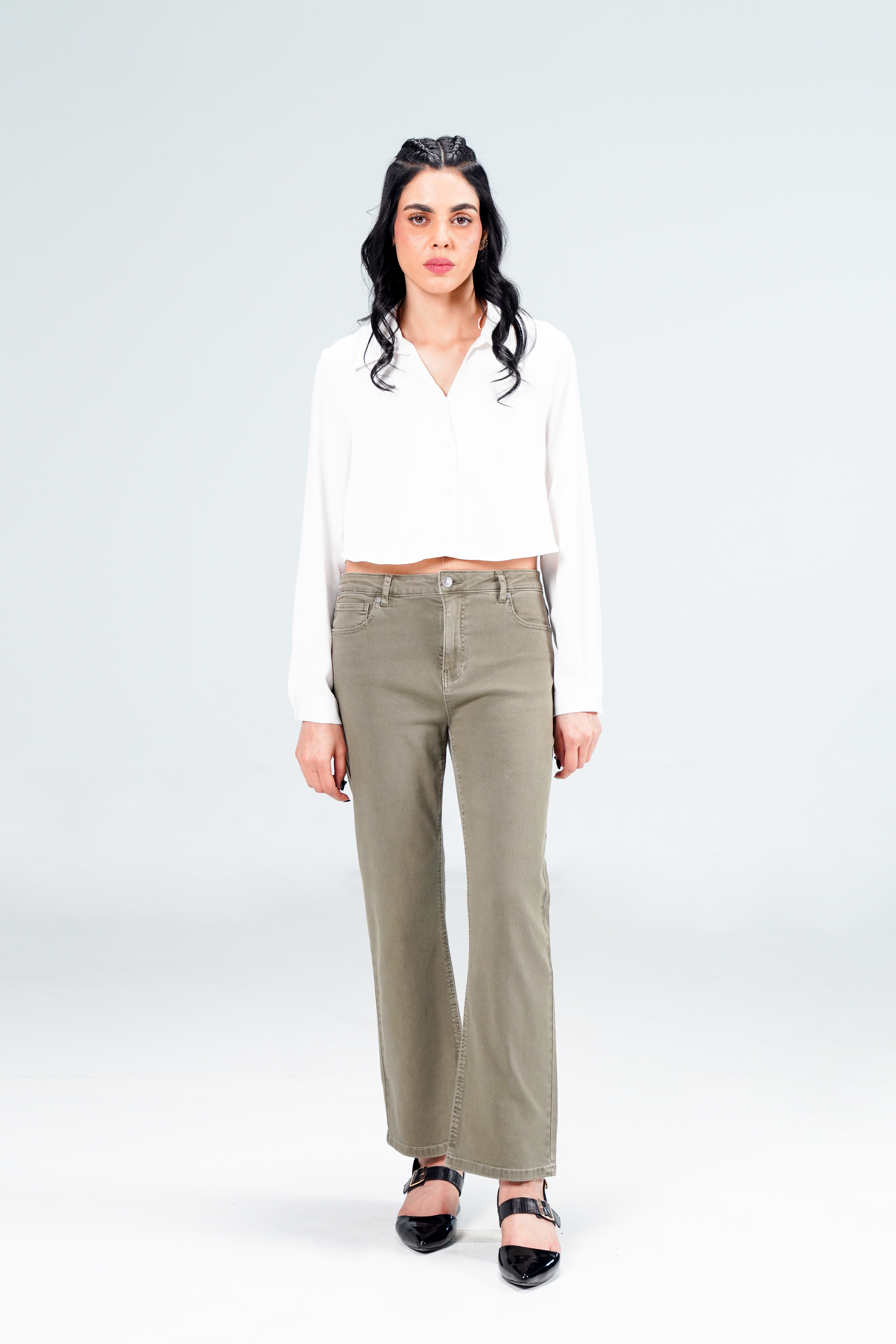 Green Bootcut Pant