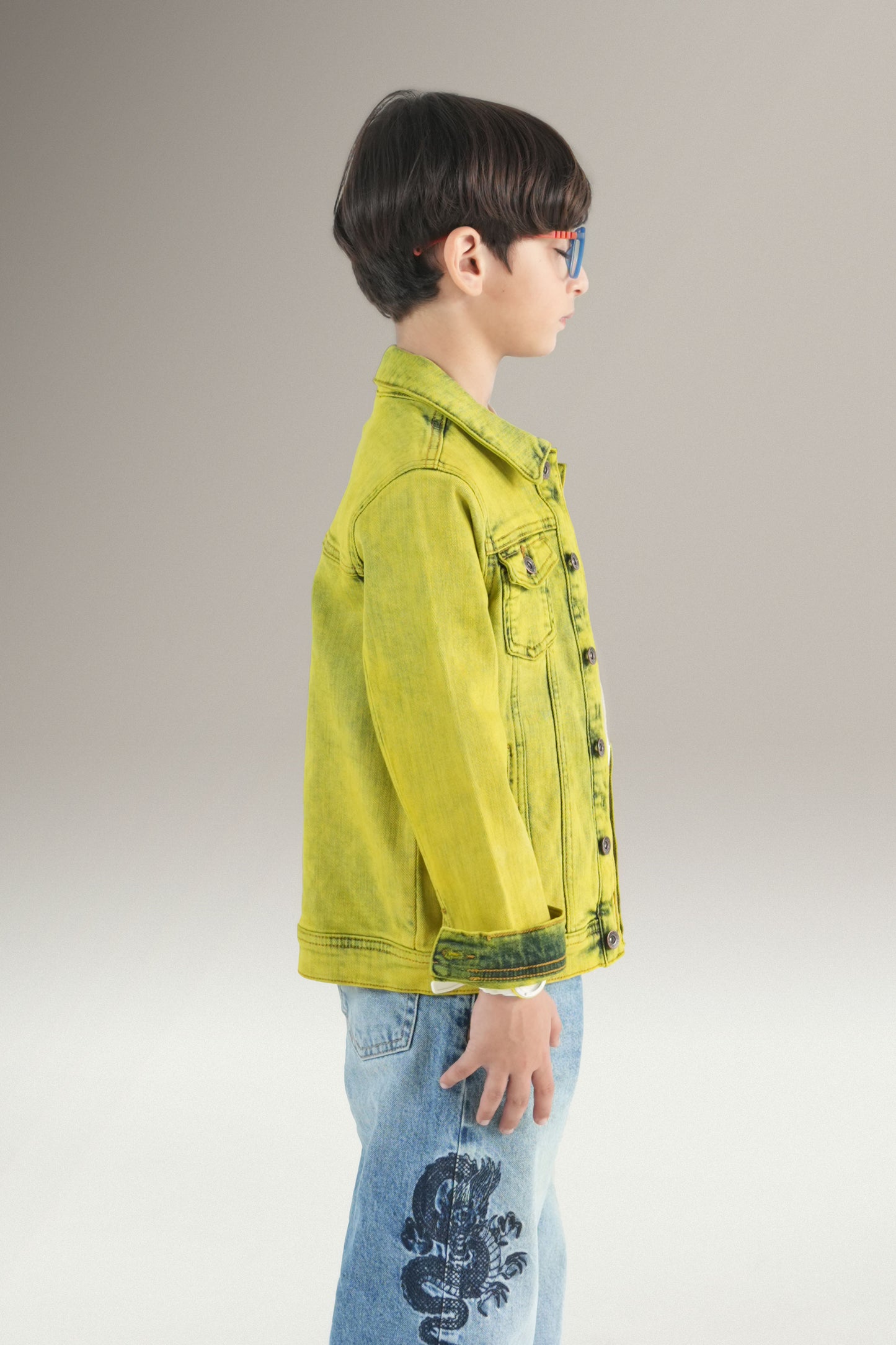 Yellow Bust Denim Jacket