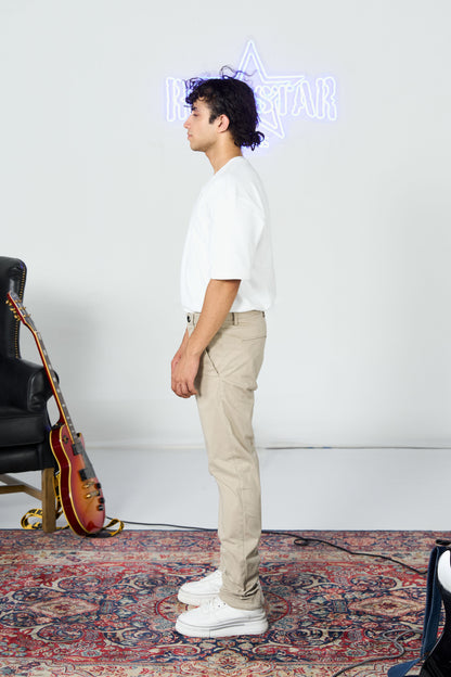 Slim Khaki Chinos shop at rockstar jeans