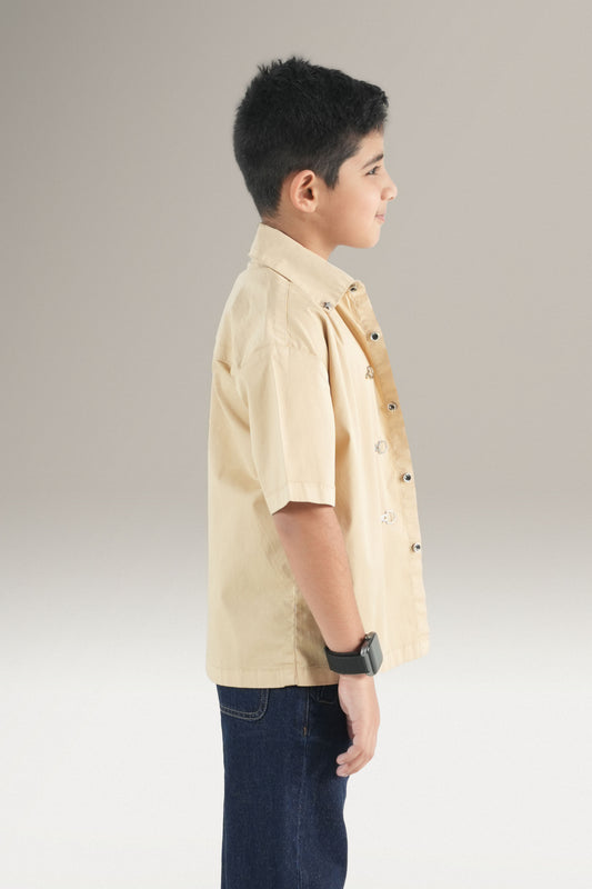 Beige Iron Clasp Shirt