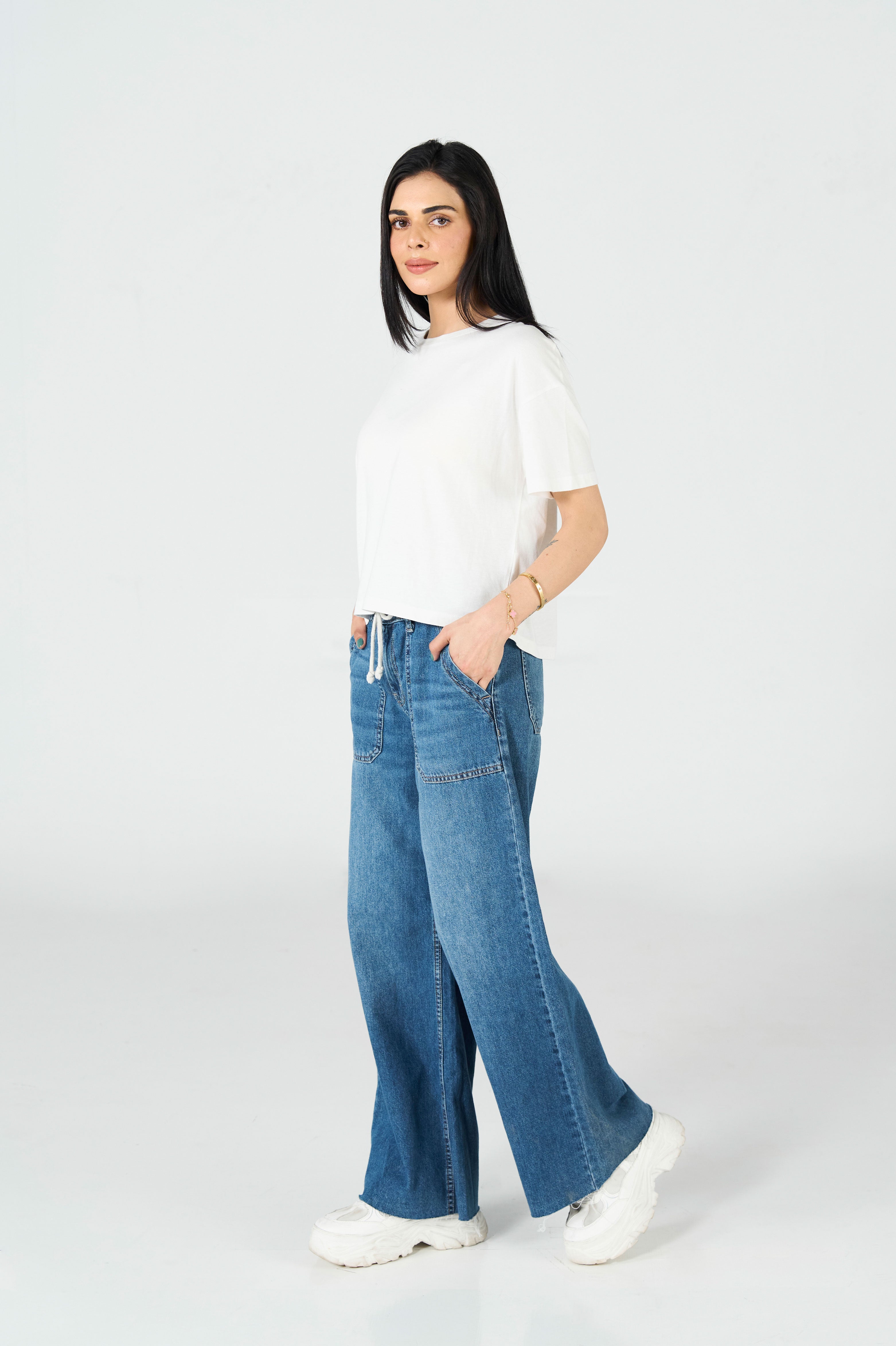 Patch Pocket Wide Leg