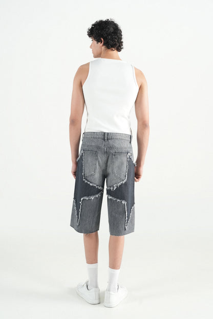 Star Dark  Patch Jorts