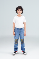 Straight Camokracky Jeans Light blue