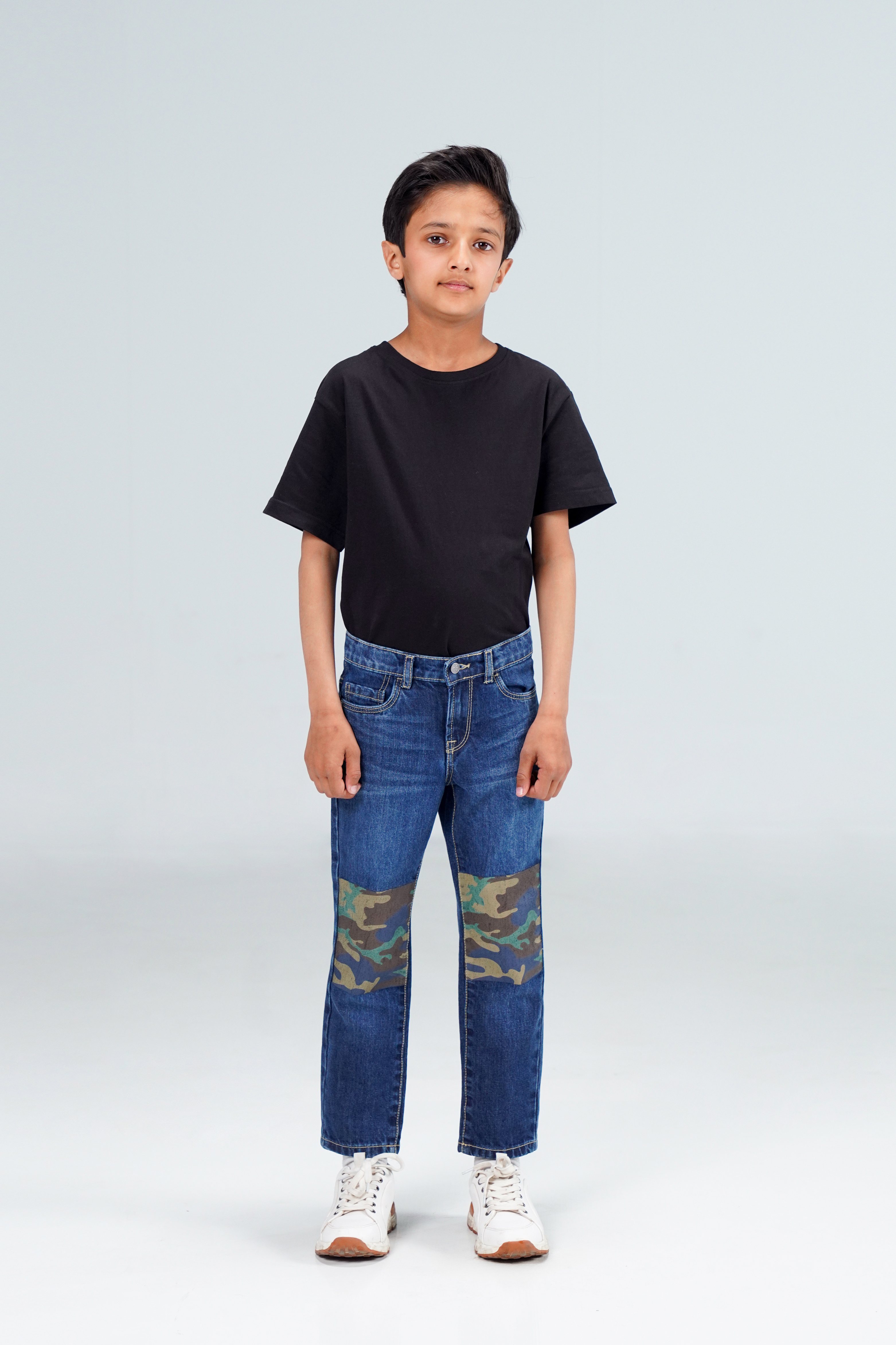 Straight Camokracky Jeans Medium blue