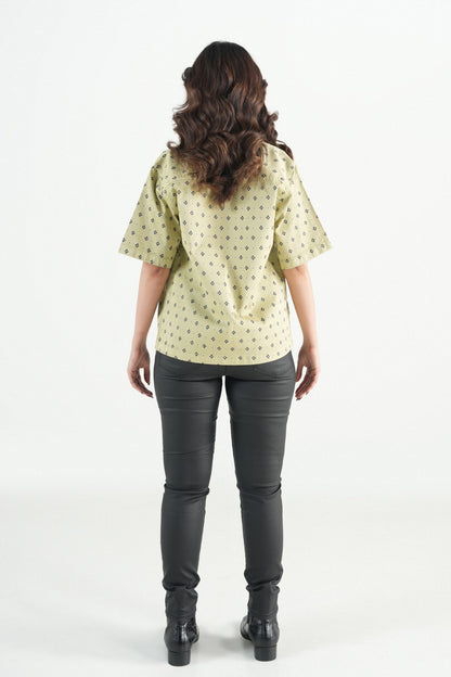 Hawaiian Floral Printed Sage Green Shirt