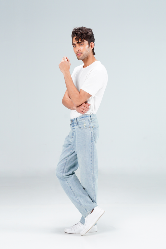 Loose Straight Fit Light Blue shop at Rockstar Jeans