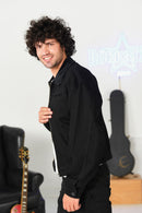 Jet Black Bomber Jacket