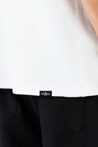 Drop Shoulder White Tee