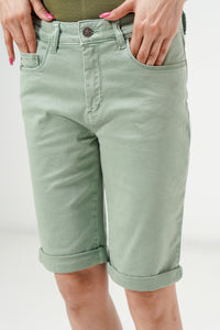 Green Leaf Bermuda Shorts