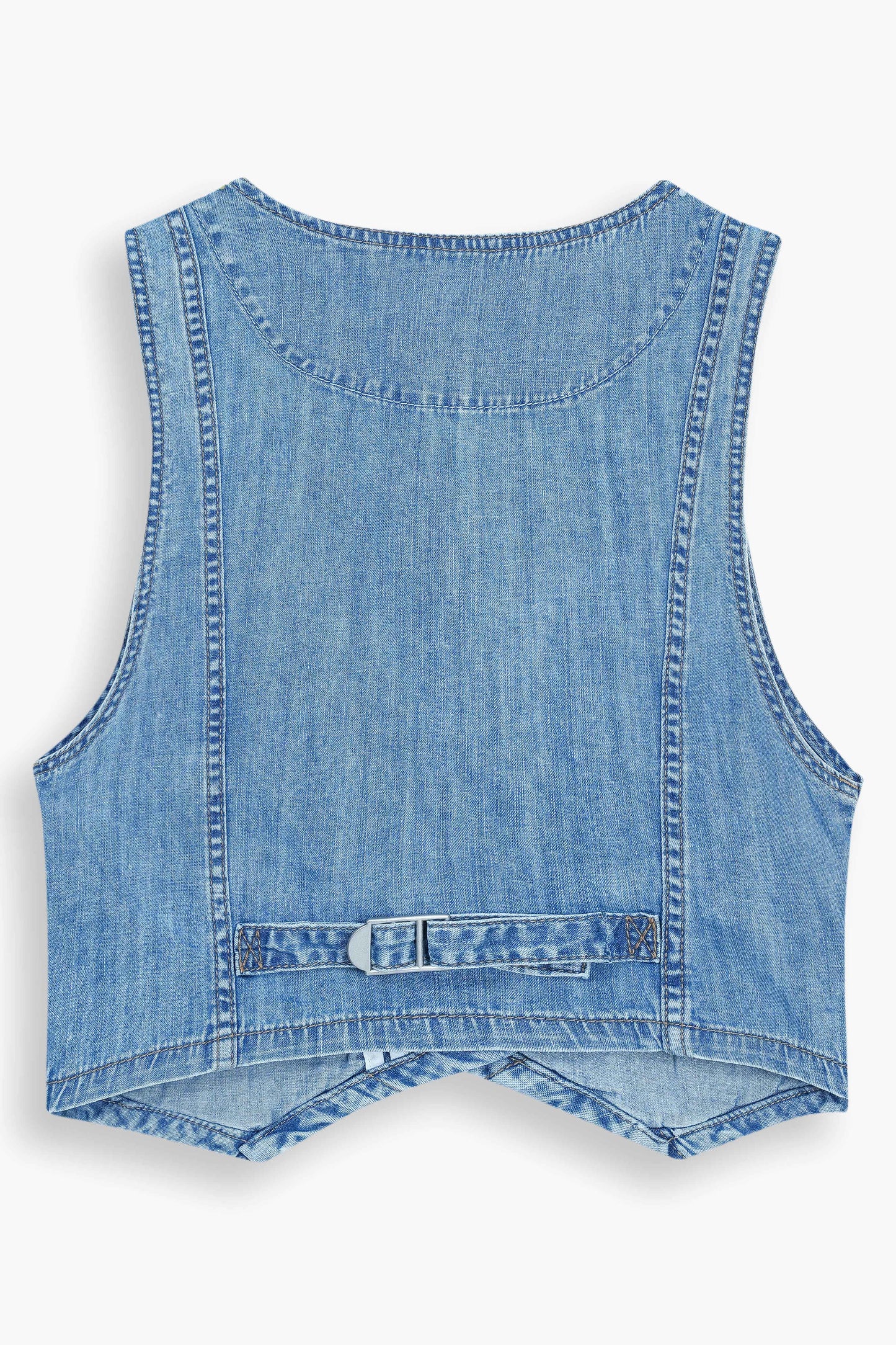 Lightweight Denim Limited Vest  Light Blue