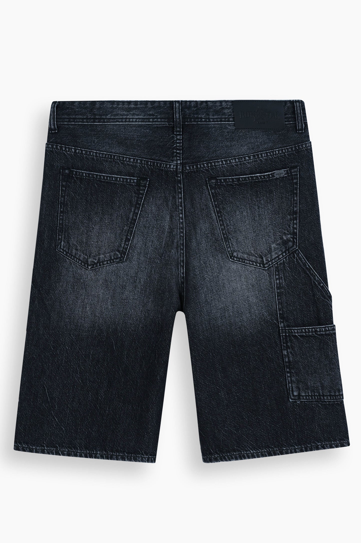 Baggy Denim Carpenter Shorts Black