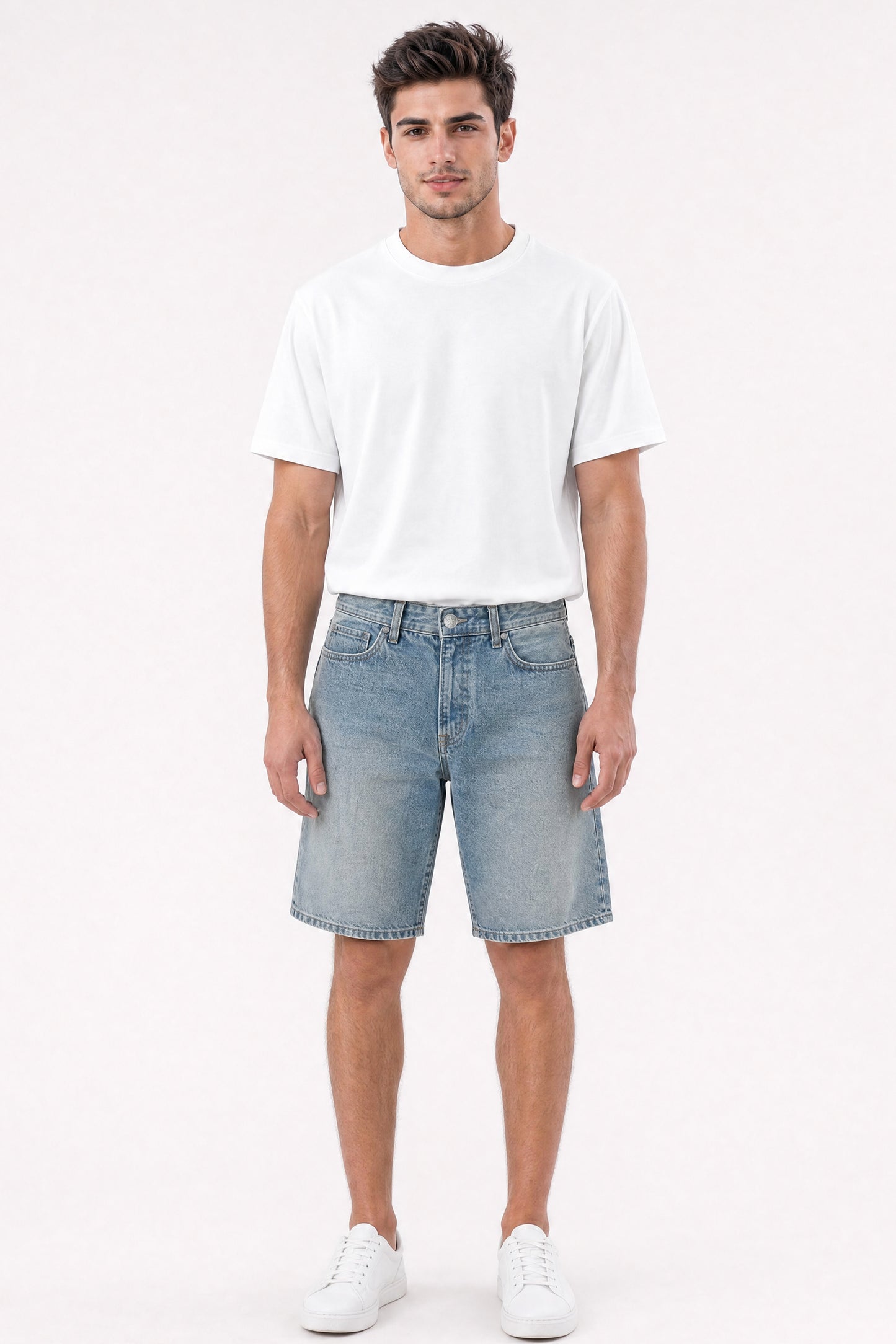 Baggy Denim Carpenter Shorts Tinted