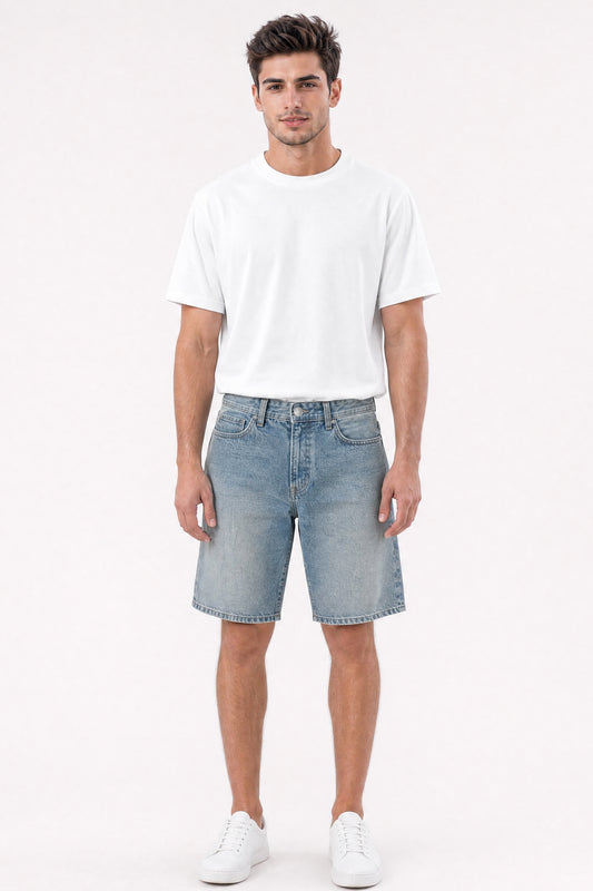 Baggy Denim Carpenter Shorts Tinted