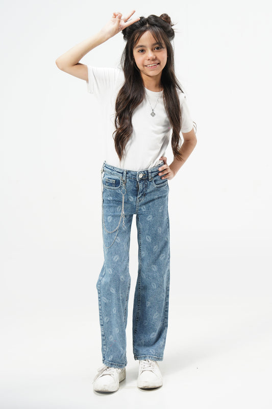 Kiss Lips Straight Jeans