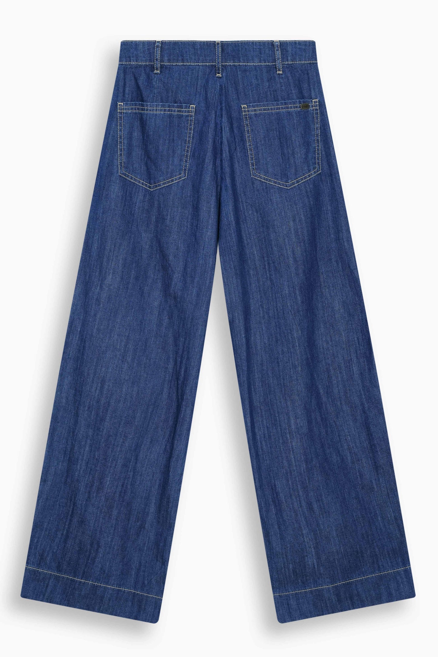 Mid Rise Wide Leg Jeans With Darts