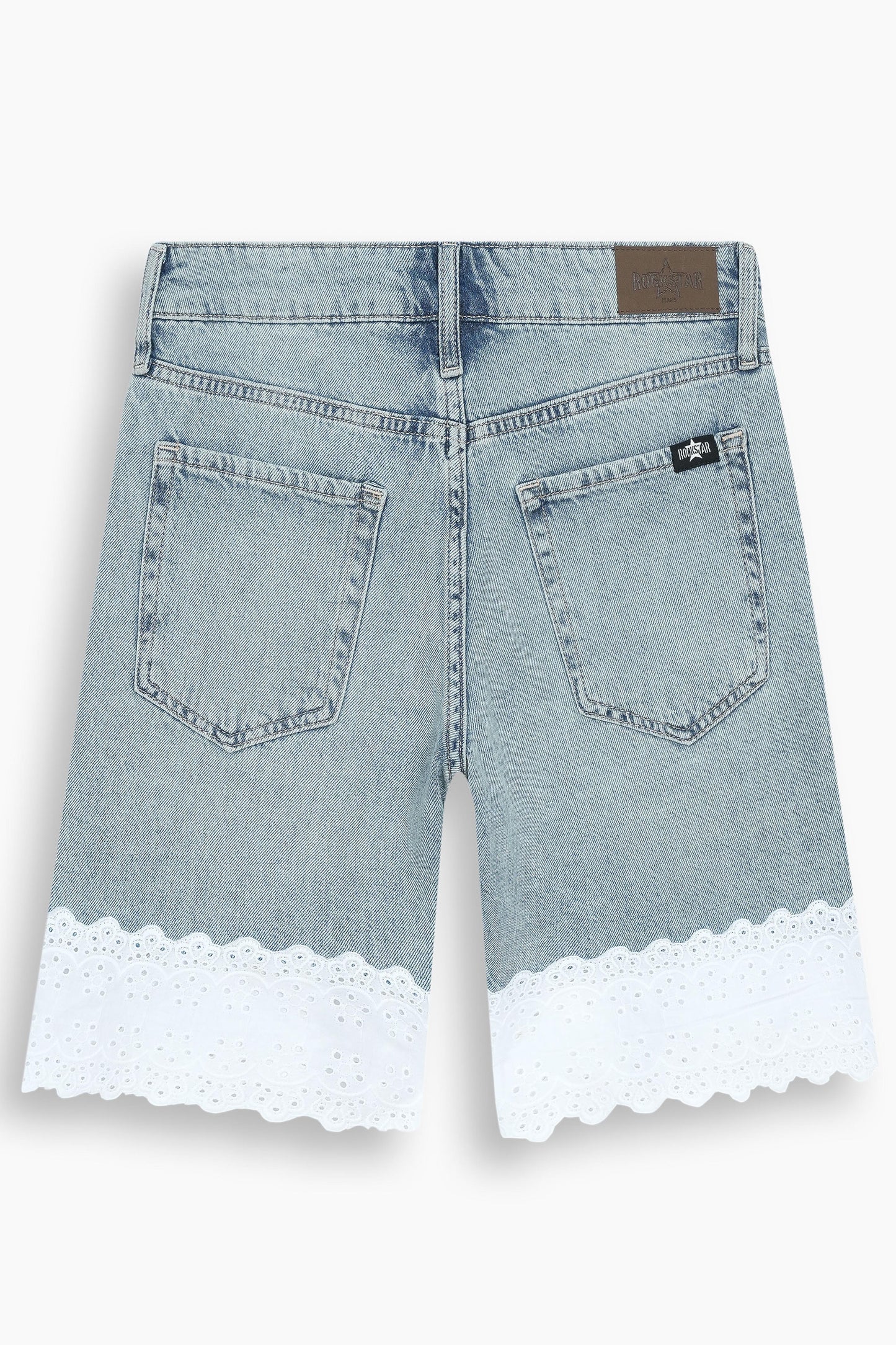Relaxed Straight Fit Lace Jeans