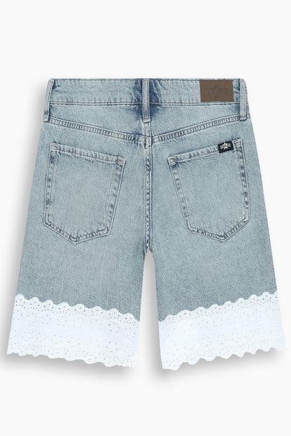 Relaxed Straight Fit Lace Jeans