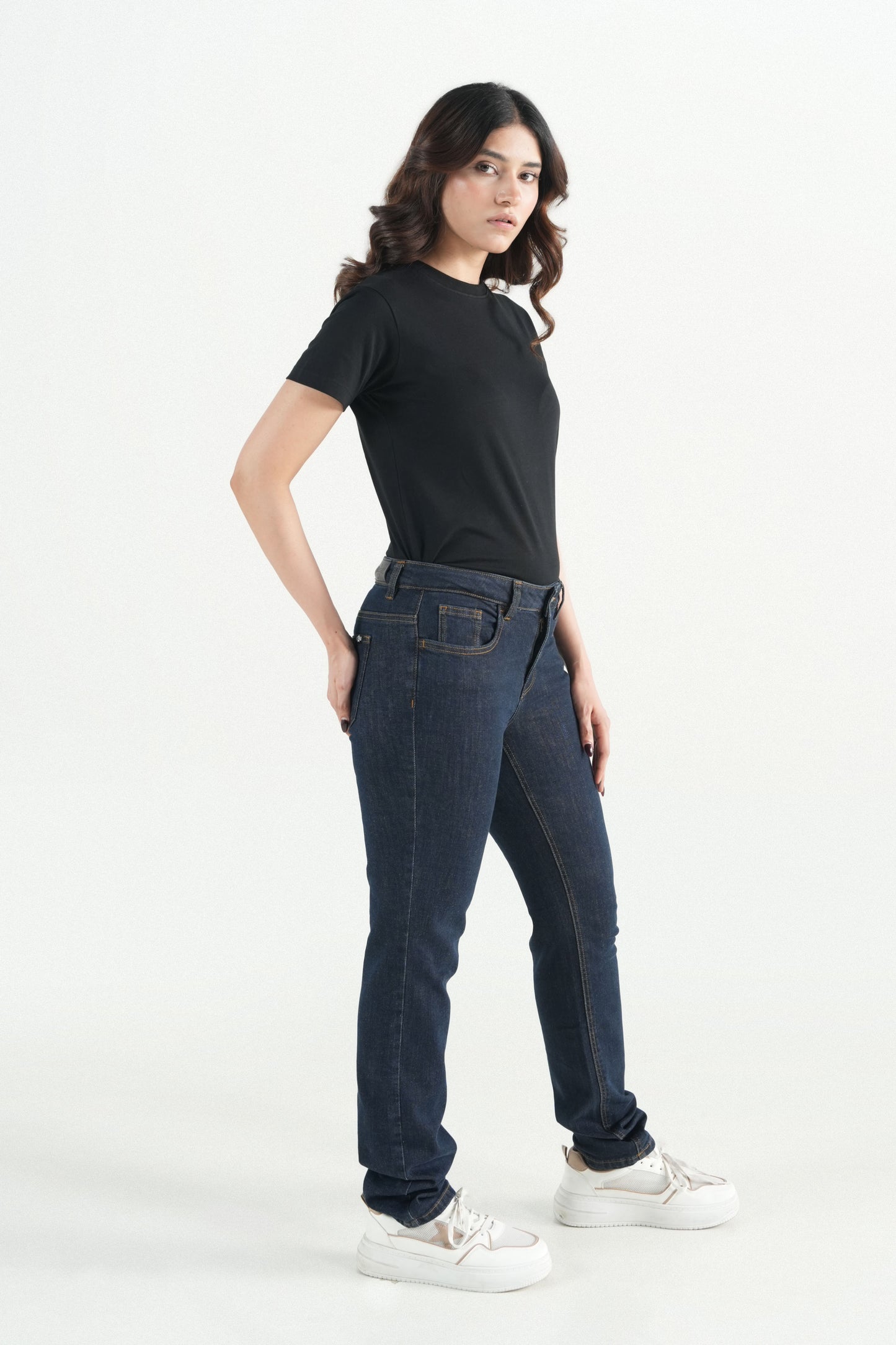 Dark Wash Straight Jeans