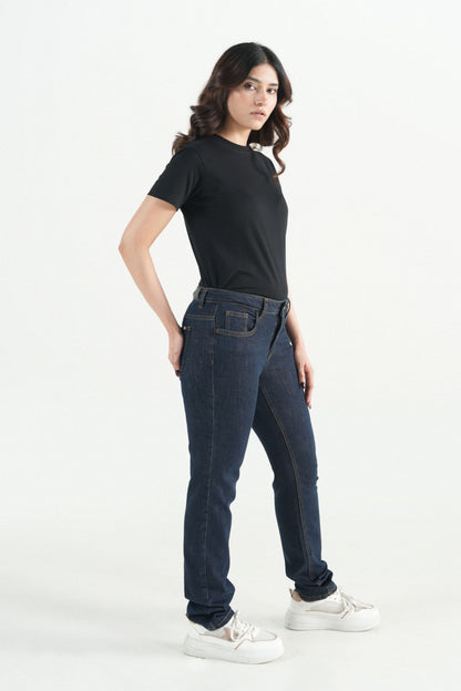 Dark Wash Straight Jeans