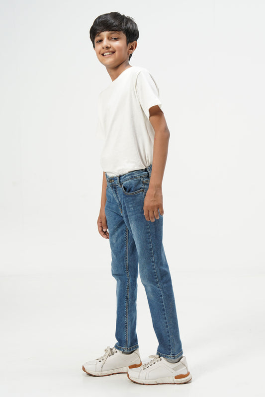 Rugged Indigo Straight Jeans