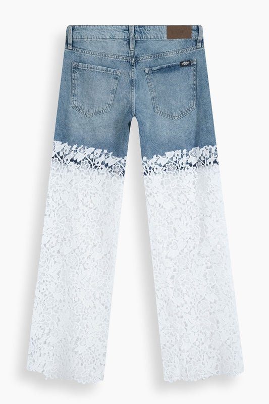 Wide Leg Lace Jeans