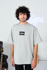 Drop Shoulder Grey Tee