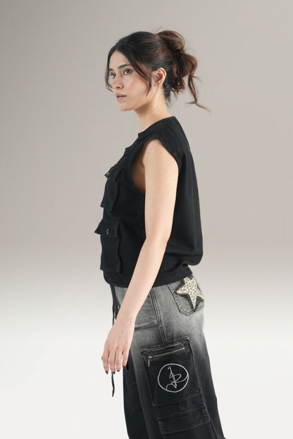 Black Utility Vest
