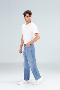 Loose Straight Fit Medium Blue