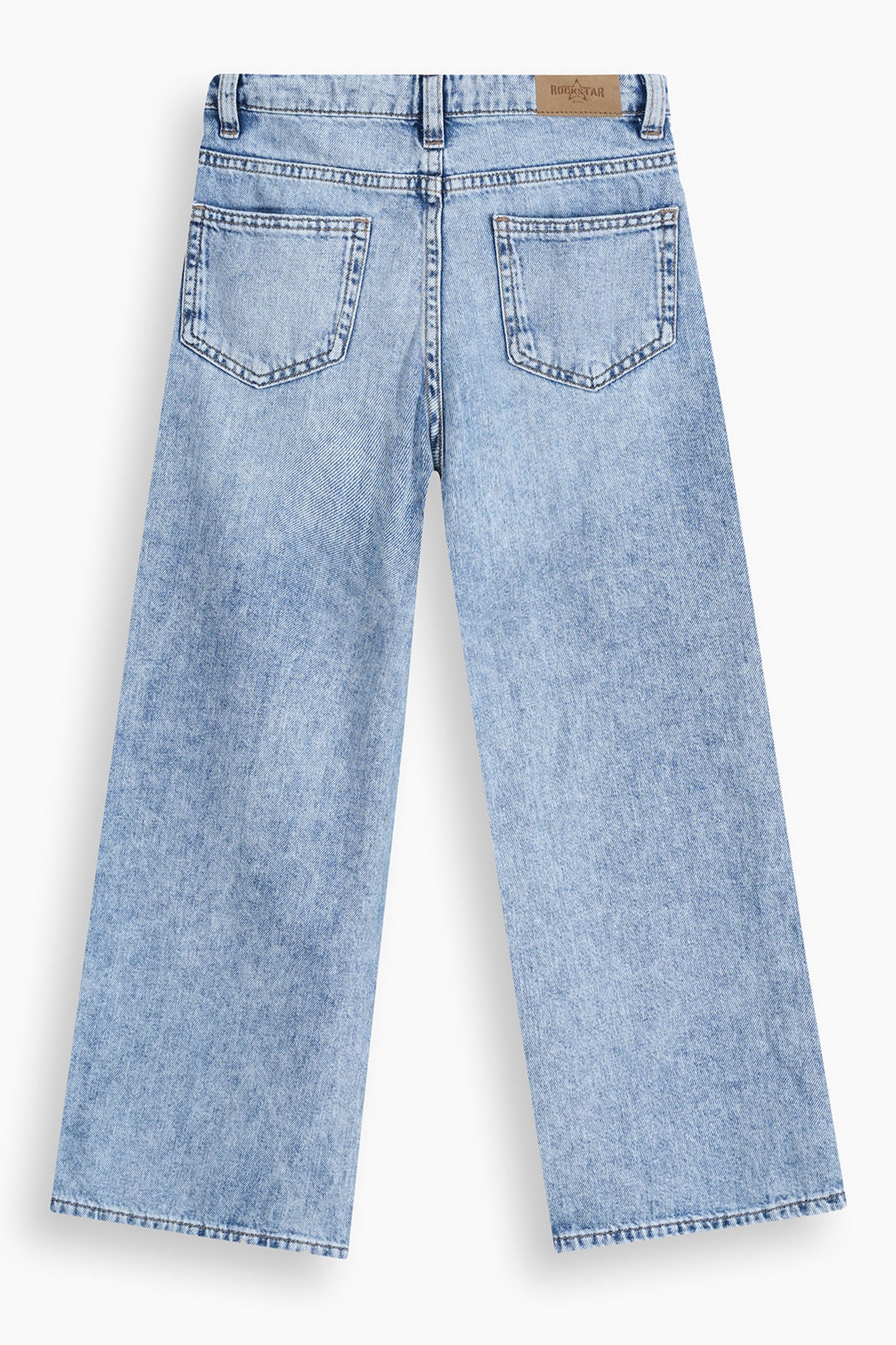 Wide Leg Cross Belt Jeans