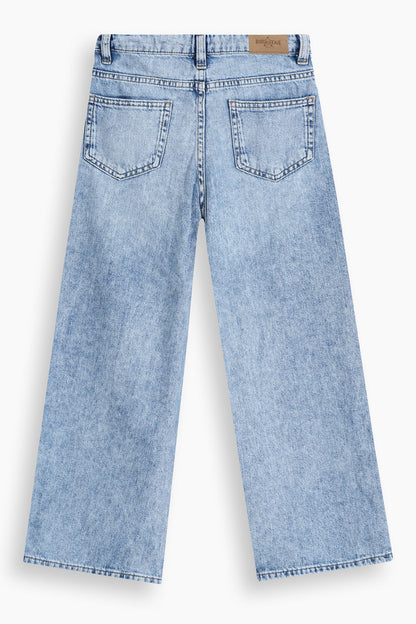 Wide Leg Cross Belt Jeans