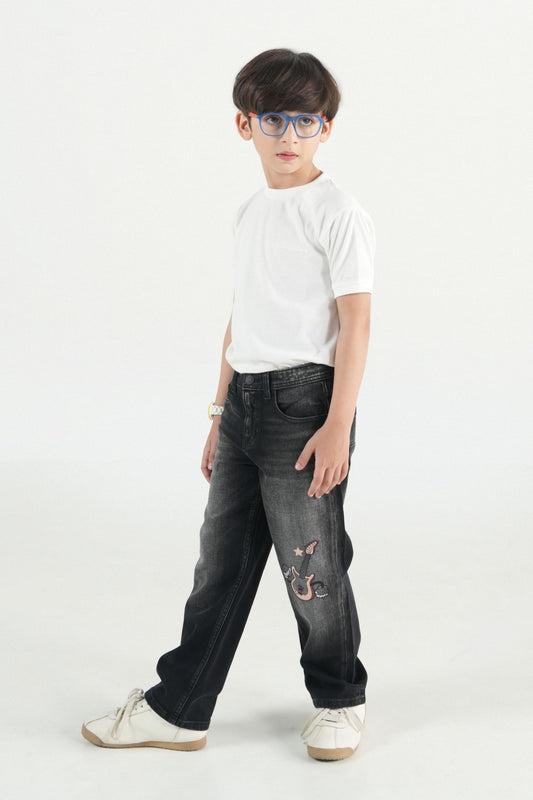 Charcoal Straight Jeans