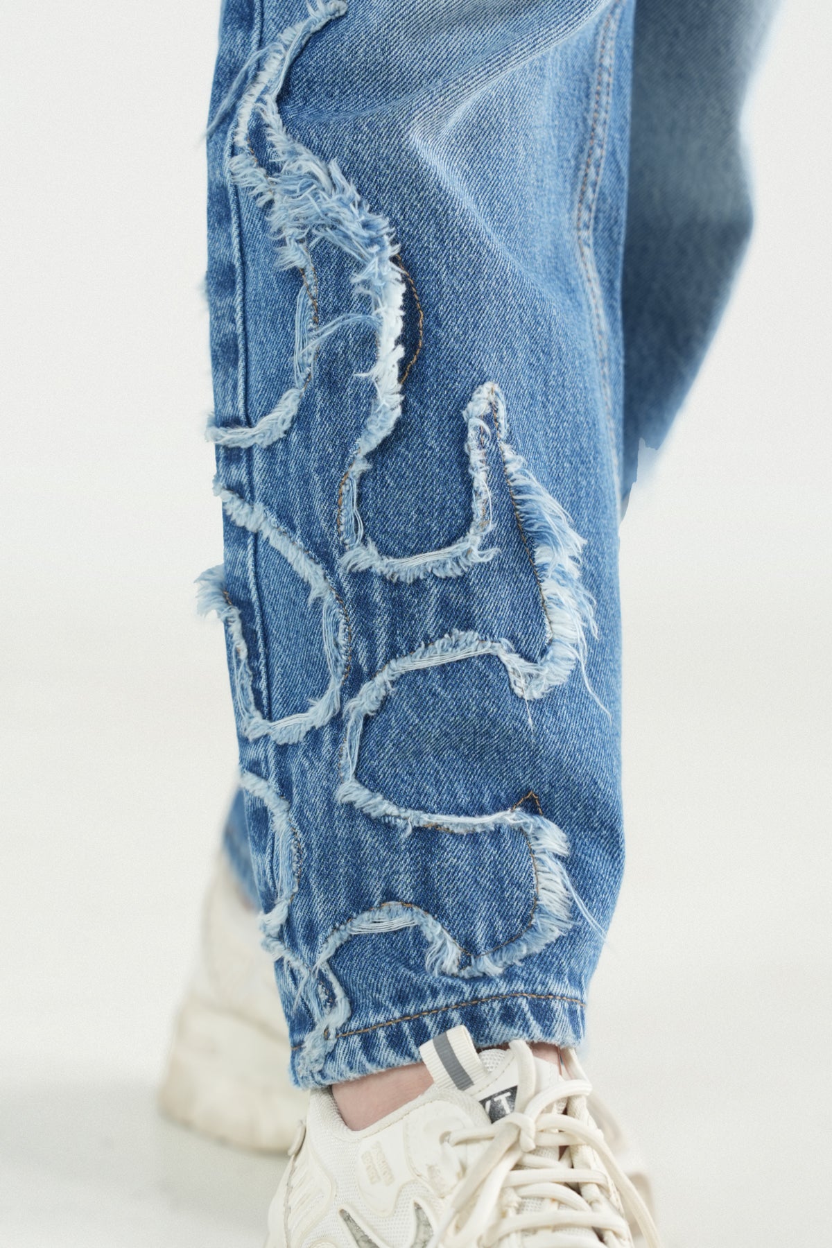 Straight Jeans with applique work