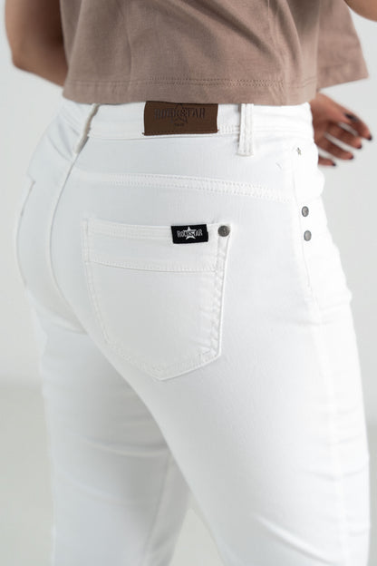 Essential White Stretch Slim fit Pant