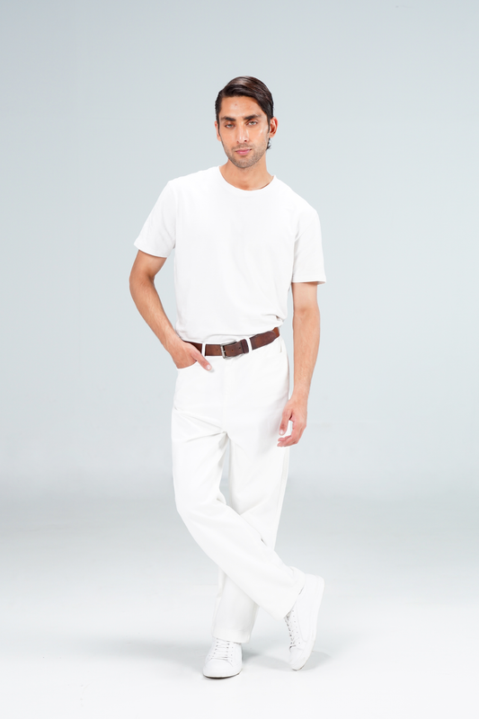 Easy White Classic Pants shop at rockstar jeans