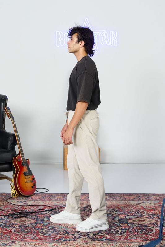 Beige Corduroy Pant shop at Rockstar Jeans