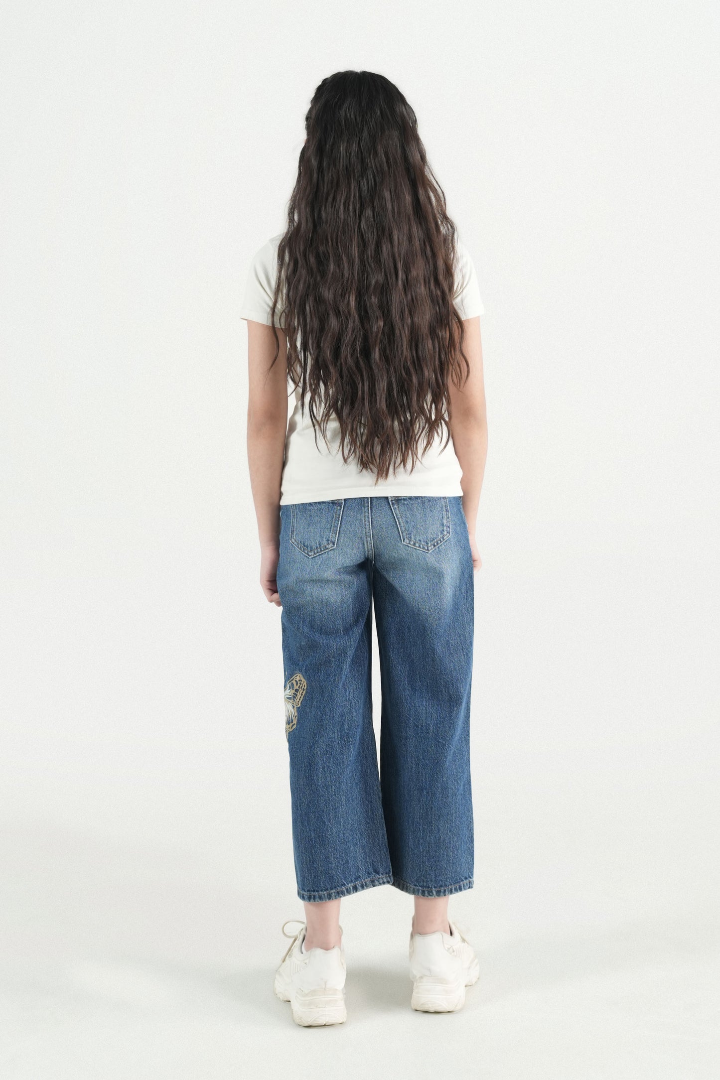 Wide Leg Butterfly Jeans