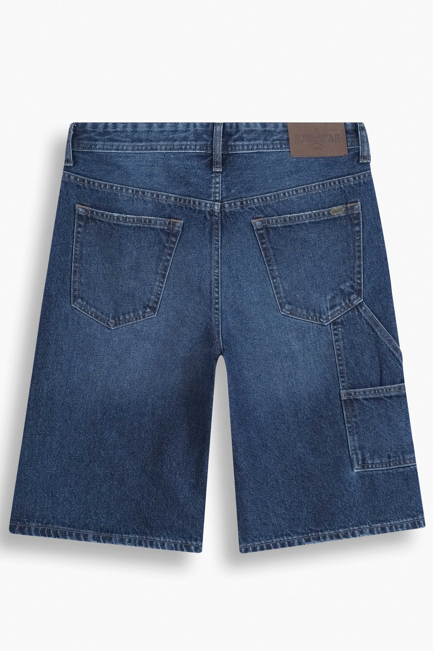 Baggy Denim Carpenter Shorts Dark Blue