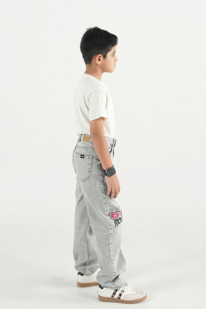 Light Grey Straight Jeans