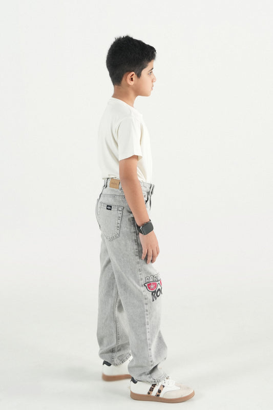 Light Grey Straight Jeans